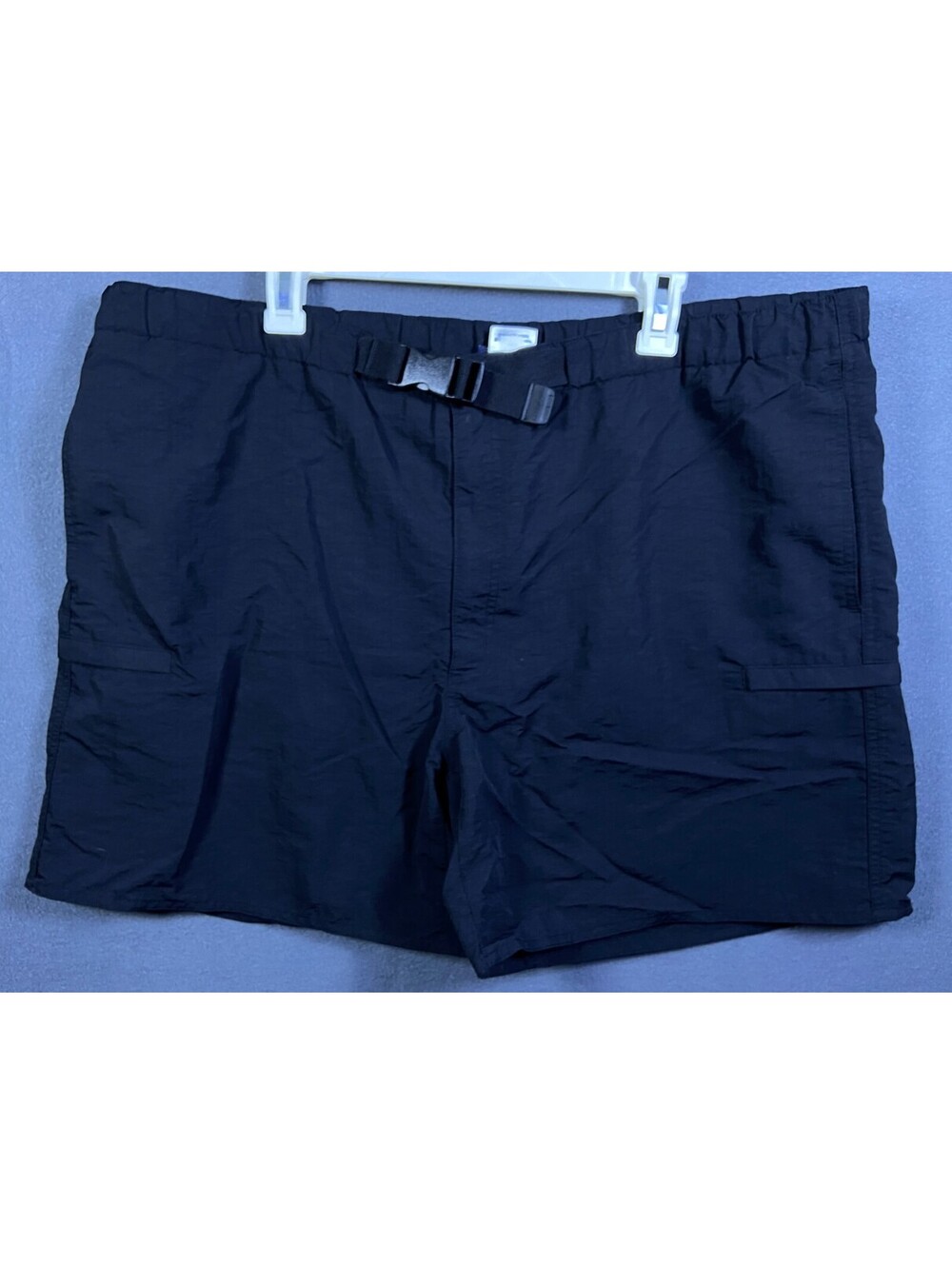 Land's End Lightweight Nylon Belted Shorts Cargo Pockets Mens XL 40-42 Hiking 6"